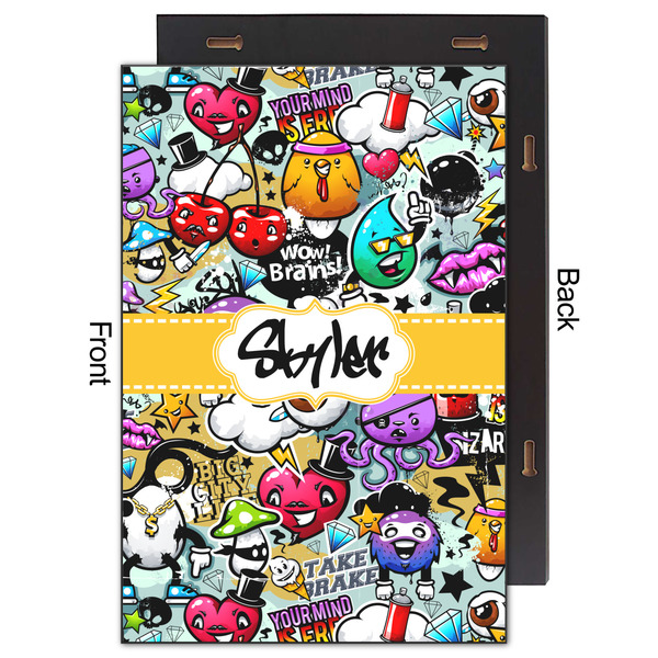 Graffiti 20x30 Wood Print - Front & Back View