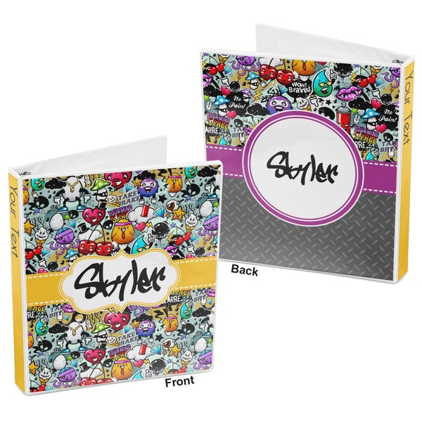 Graffiti 3-Ring Binder Front and Back