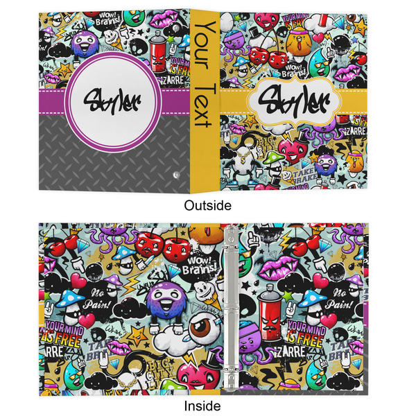 Graffiti 3 Ring Binders - Full Wrap - 1" - APPROVAL