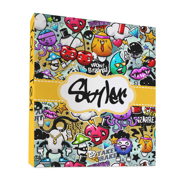 Custom Graffiti 3 Ring Binder - Full Wrap - 1" (Personalized)
