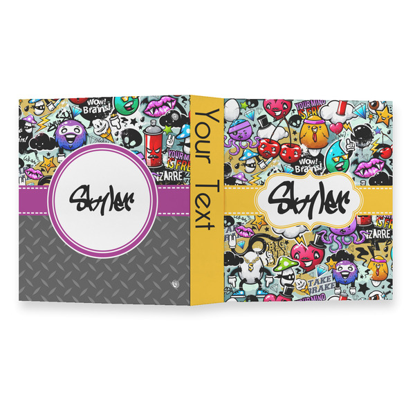 Graffiti 3 Ring Binders - Full Wrap - 1" - OPEN OUTSIDE