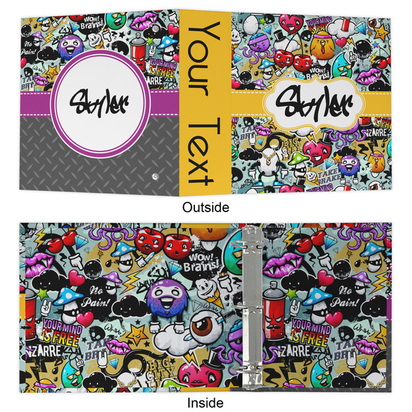 Graffiti 3 Ring Binders - Full Wrap - 2" - APPROVAL