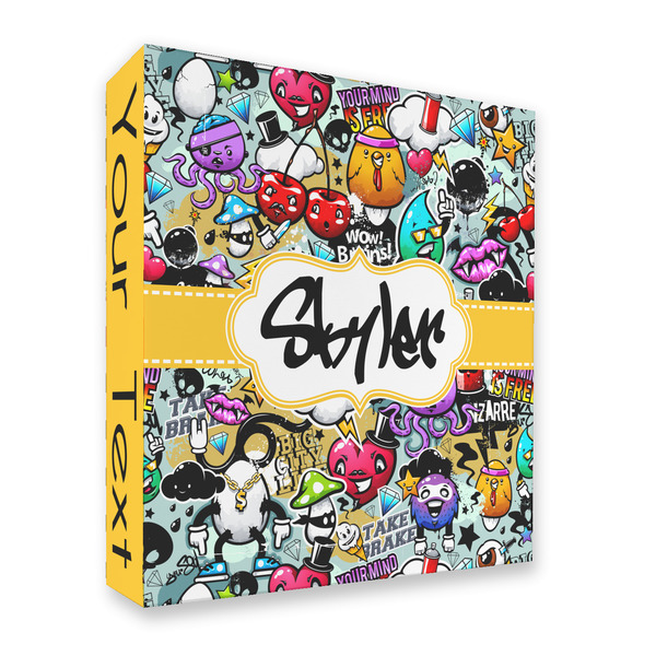 Custom Graffiti 3 Ring Binder - Full Wrap - 2" (Personalized)