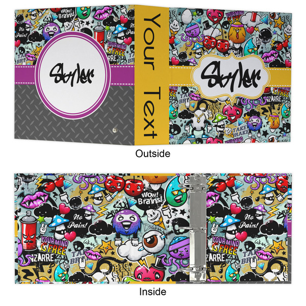 Graffiti 3 Ring Binders - Full Wrap - 3" - APPROVAL