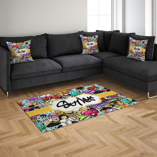 Graffiti 4'x6' Indoor Area Rugs - IN CONTEXT