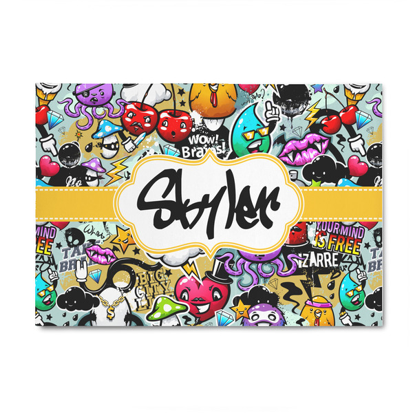 Custom Graffiti 4' x 6' Indoor Area Rug (Personalized)