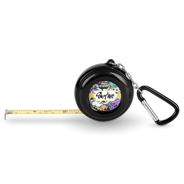 Custom Graffiti Pocket Tape Measure - 6 Ft w/ Carabiner Clip (Personalized)