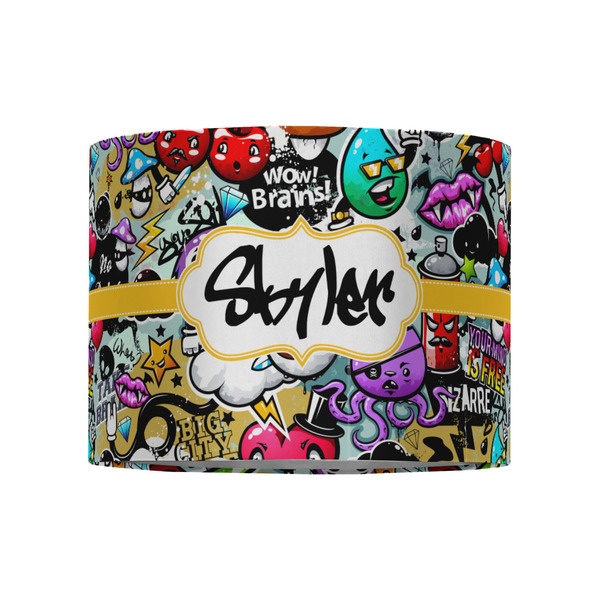 Graffiti 8" Drum Lampshade - FRONT (Fabric)