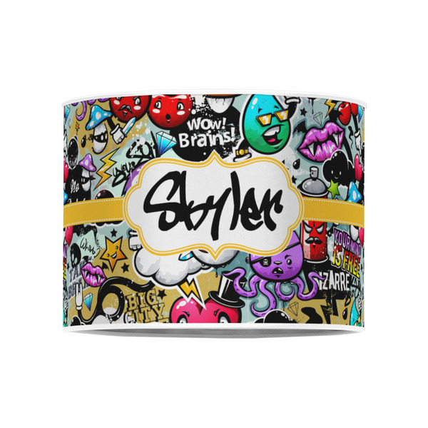 Graffiti 8" Drum Lampshade - FRONT (Poly Film)