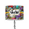 Graffiti 8" Drum Lampshade - ON STAND (Poly Film)