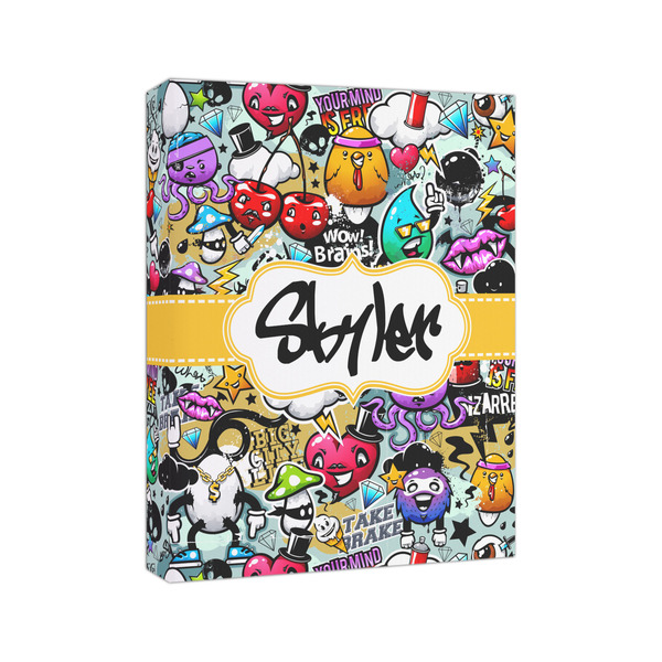 Graffiti 8x10 - Canvas Print - Angled View