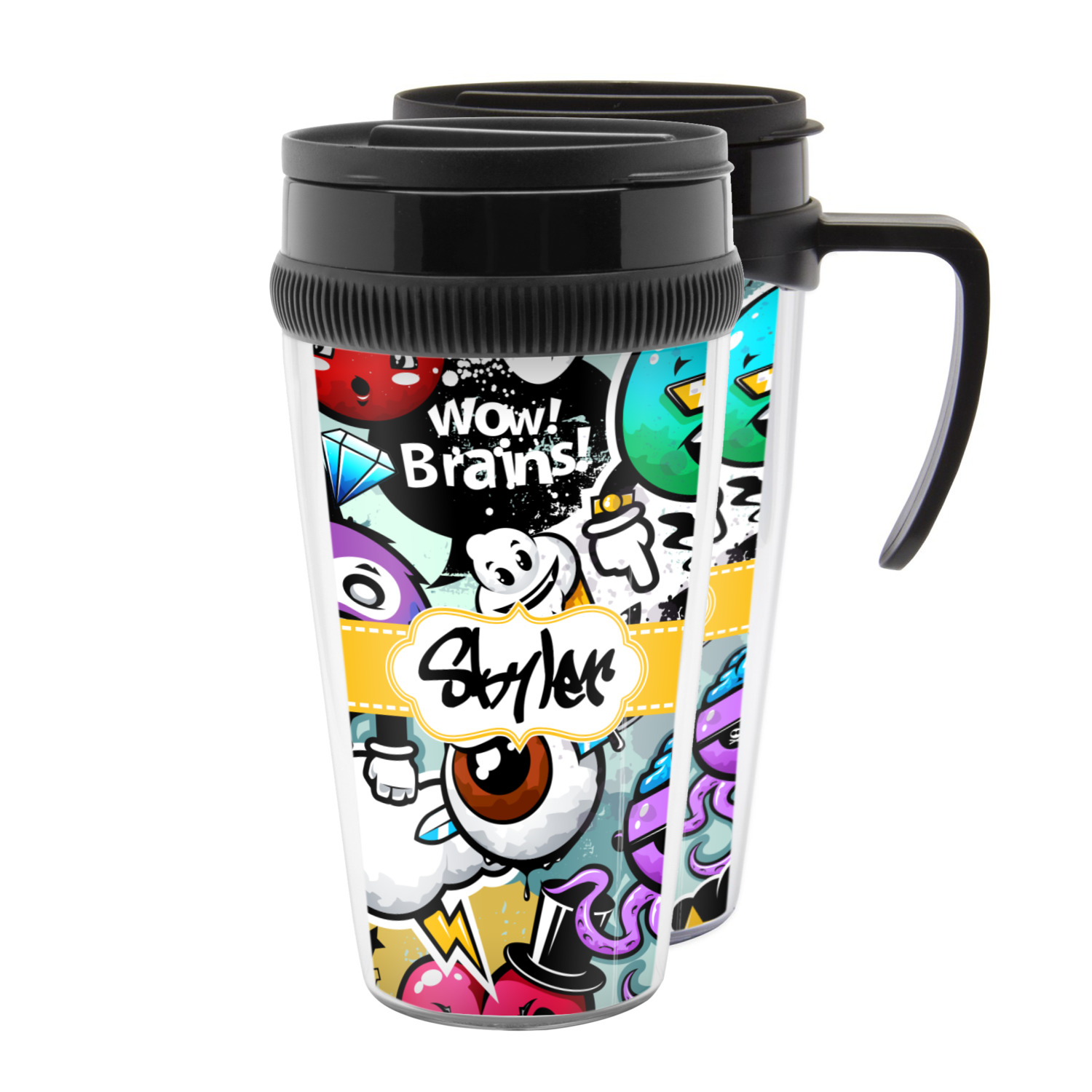 Custom Graffiti Acrylic Travel Mug (Personalized)