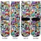Graffiti Adult Crew Socks - Double Pair - Front and Back - Apvl