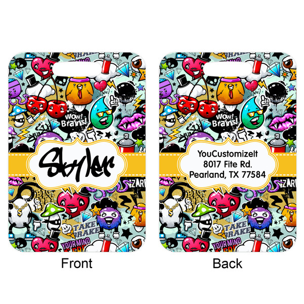 Graffiti Aluminum Luggage Tag (Front + Back)