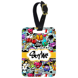 Graffiti Metal Luggage Tag w/ Name or Text