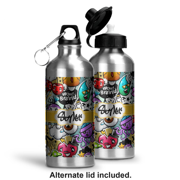 Graffiti Aluminum Water Bottle - Alternate lid options