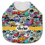 Graffiti Jersey Knit Baby Bib w/ Name or Text
