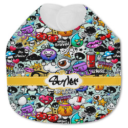 Graffiti Jersey Knit Baby Bib w/ Name or Text