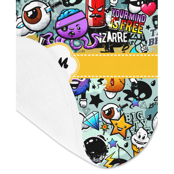 Graffiti Baby Bib - AFT detail