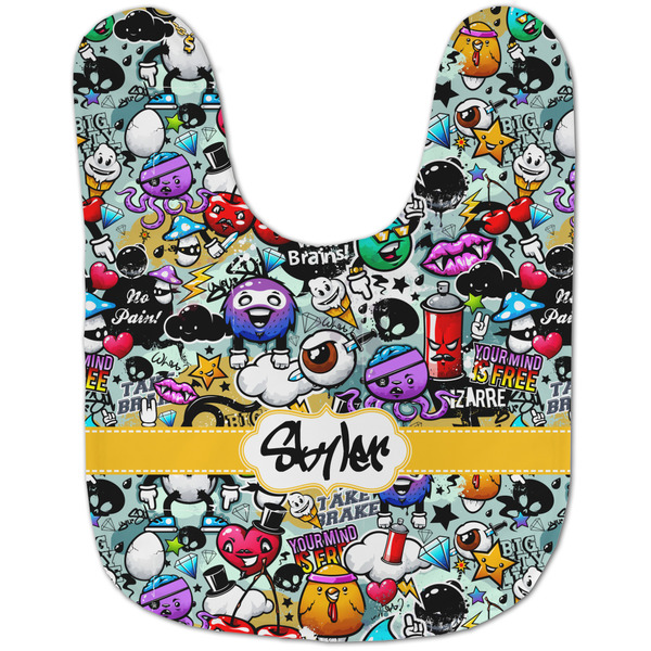 Graffiti Baby Bib - AFT flat
