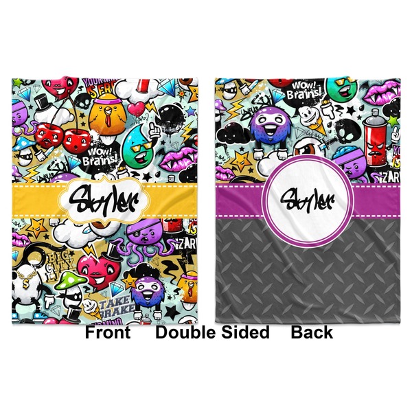 Graffiti Baby Blanket (Double Sided - Printed Front and Back)