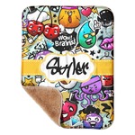 Graffiti Sherpa Baby Blanket - 30" x 40" w/ Name or Text