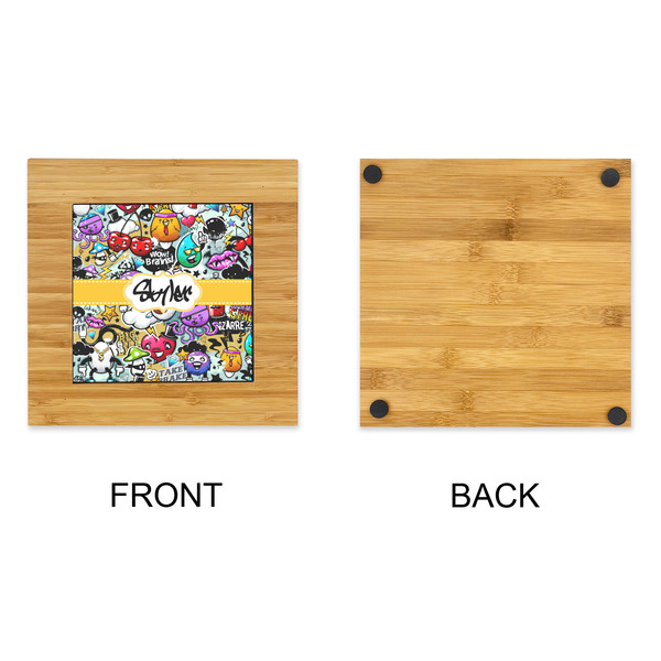 Graffiti Bamboo Trivet with 6" Tile - APPROVAL