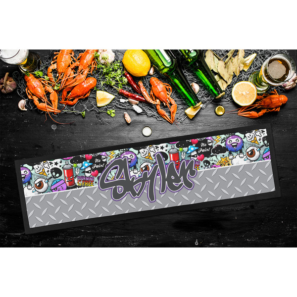 Graffiti Bar Mat - Large - LIFESTYLE
