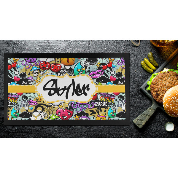 Graffiti Bar Mat - Small - LIFESTYLE