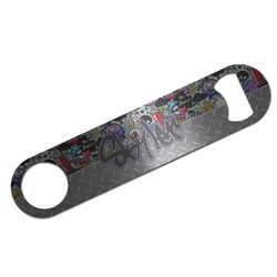 Graffiti Bar Bottle Opener - Silver w/ Name or Text