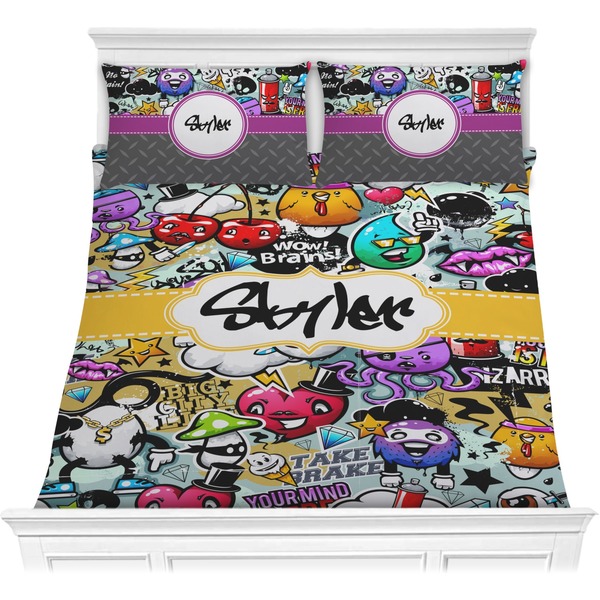 Custom Graffiti Comforter Set - Full / Queen (Personalized)
