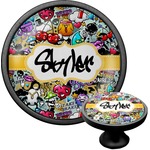 Graffiti Cabinet Knob (Black) (Personalized)