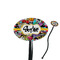 Graffiti Black Plastic 7" Stir Stick - Oval - Closeup