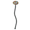 Graffiti Black Plastic 7" Stir Stick - Oval - Single Stick