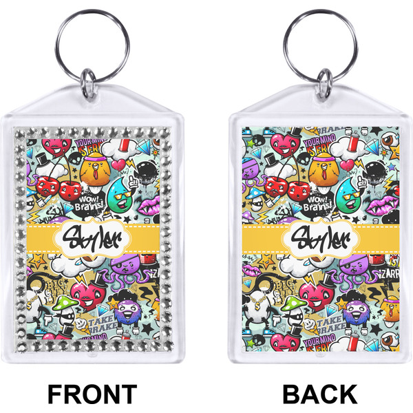 Graffiti Bling Keychain (Front + Back)