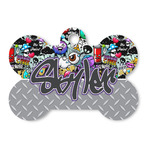 Graffiti Bone Shaped Dog ID Tag (Personalized)