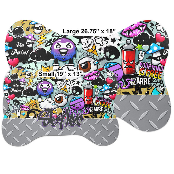 Graffiti Bone Shaped Mat Comparison