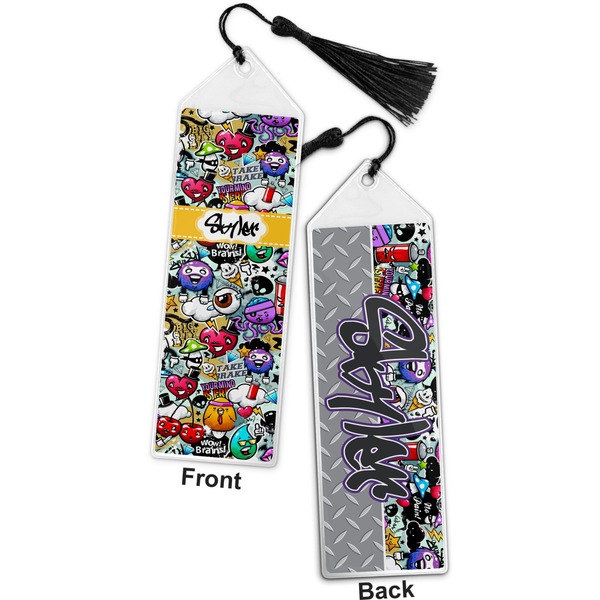 Graffiti Bookmark with tassel - Front and Back