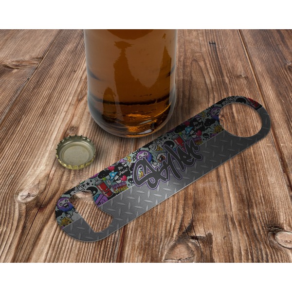 Graffiti Bottle Opener - In Use