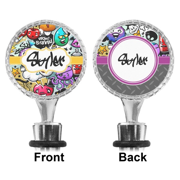 Graffiti Bottle Stopper - Front and Back