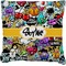 Graffiti Faux-Linen Throw Pillow 18" (Personalized)
