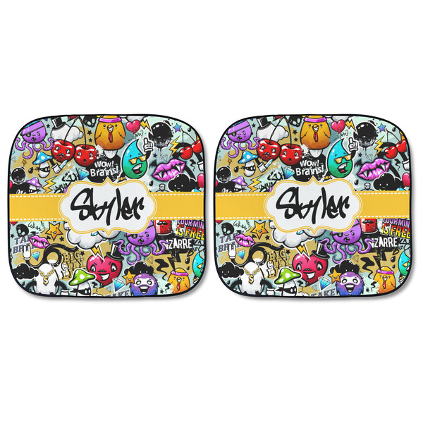 Graffiti Car Sun Shades - FRONT