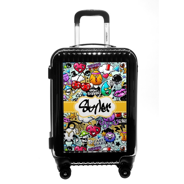 Custom Graffiti Carry On Hard Shell Suitcase (Personalized)