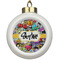 Graffiti Ceramic Ball Ornament (Personalized)