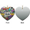 Graffiti Ceramic Flat Ornament - Heart Front & Back (APPROVAL)