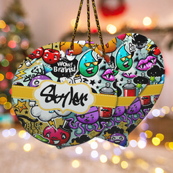 Graffiti Ceramic Ornament w/ Name or Text