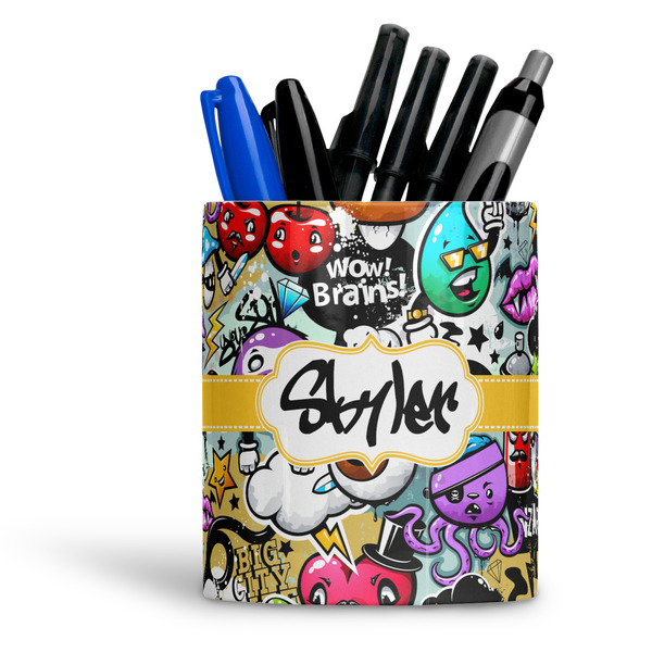 Custom Graffiti Ceramic Pen Holder