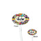 Graffiti Clear Plastic 7" Stir Stick - Oval - Front & Back