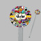 Graffiti Clear Plastic 7" Stir Stick - Round - Closeup