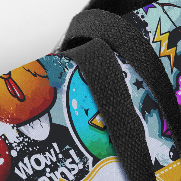 Graffiti Closeup of Tote w/Black Handles